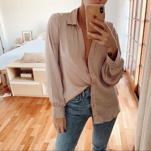 Naked Zebra satin button down